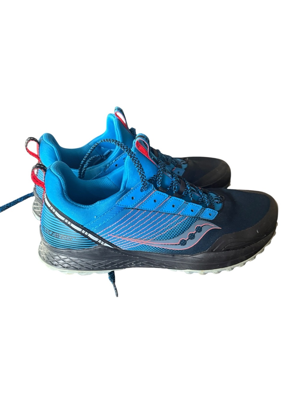 Ex Condition Saucony Men's Blue/black Trail Running Sneakers, sz 10.5